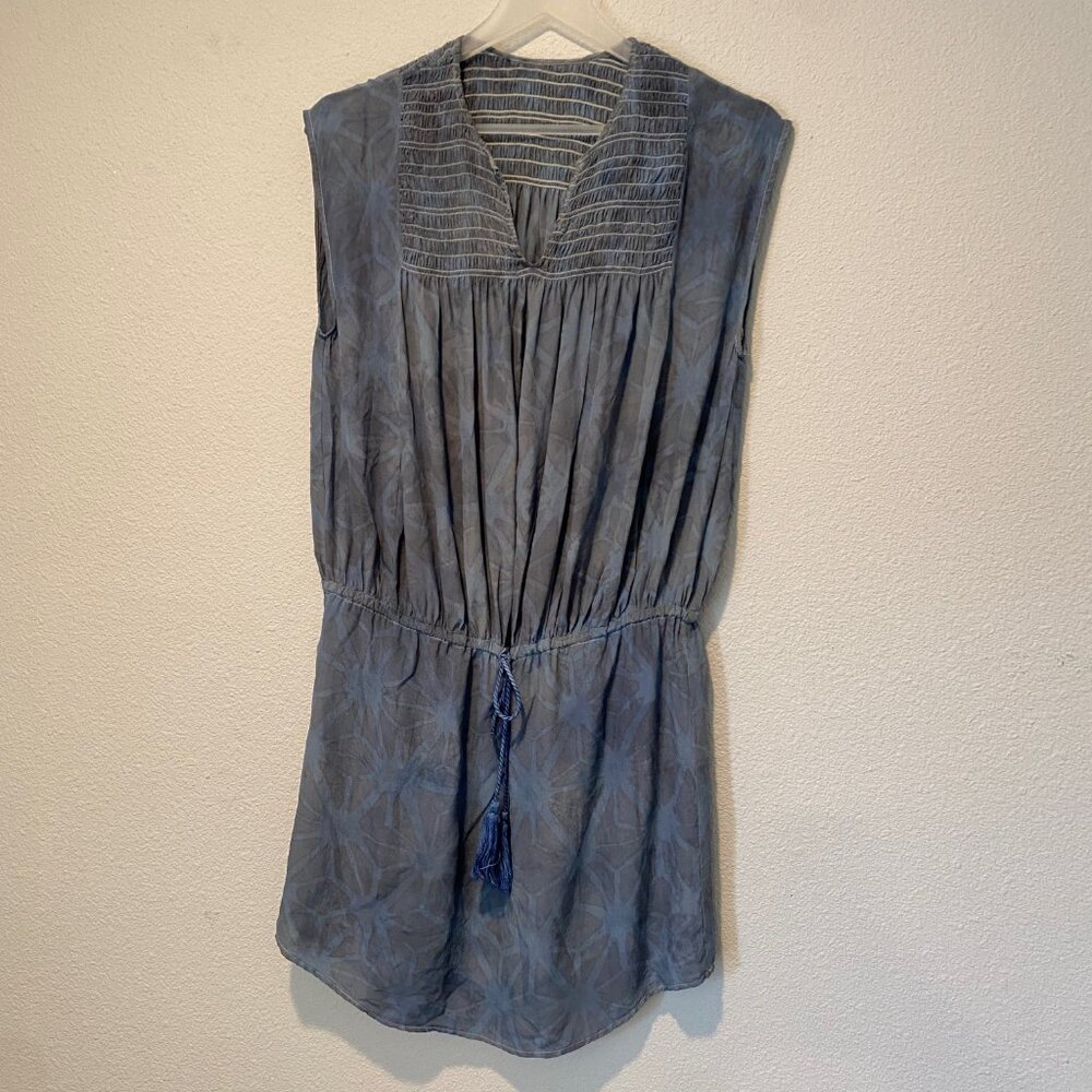 Ulla Johnson Brielle Mini Dress Blue Tie-Dye Silk Size 4